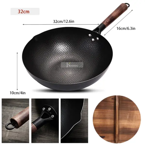 pan Non-coated Pot General use for Gas and Induction Cooker 32cm - Image 2
