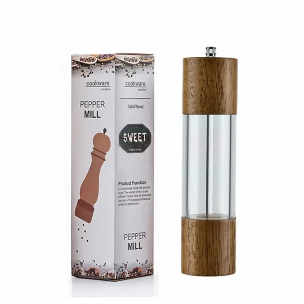 Pepper Mill Manual Salt Spice Grinder With Adjustable Ceramic Core Pepper Grinder - Image 5
