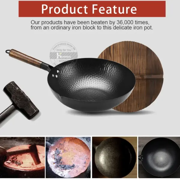 pan Non-coated Pot General use for Gas and Induction Cooker 32cm - Image 6