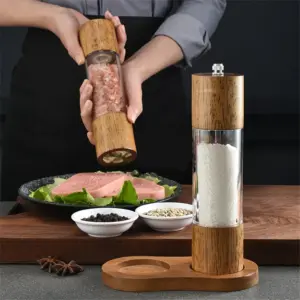 Pepper Mill Manual Salt Spice Grinder With Adjustable Ceramic Core Pepper Grinder