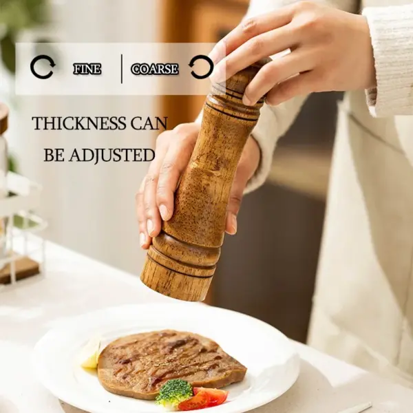 5/8/10 Inches Pepper Mills Salt And Pepper Grinder With Adjustable Ceramic Spice - Image 4