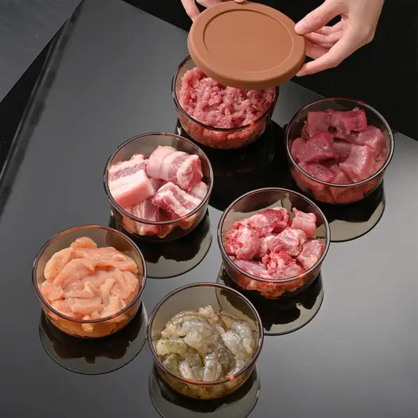 High Borosilicate Glass Preservation Box Meat Freezing Box Quick Freezing and Preservation Bowl Kitchen - Image 5