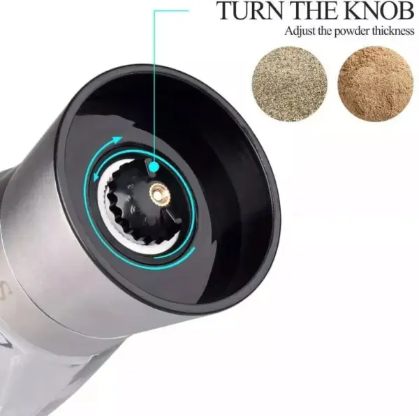 2x Pepper and Salt Grinder Set Mill Adjustable Stainless Steel Shaker - Image 4