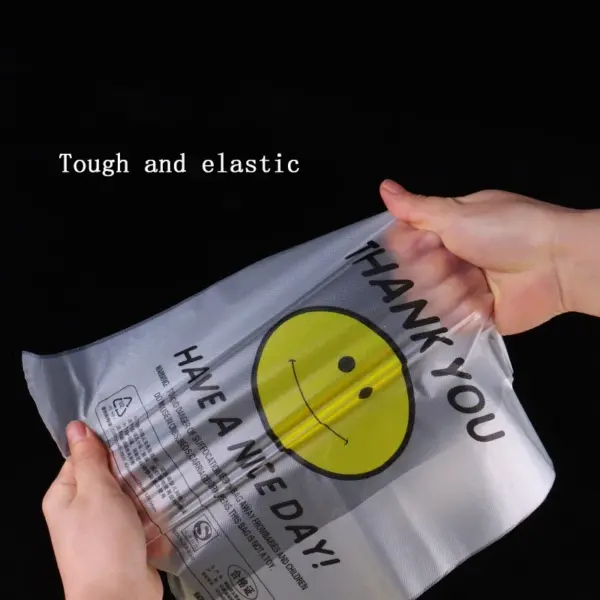 50 Pcs Plastic Bag 3 Sizes Food Storage Bags with Handle supermarket Grocery Shopping - Image 4