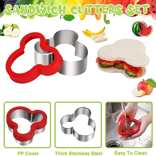 Sandwich Cutters For Children Kids Heart Star Mickey Bread Toast - Image 6