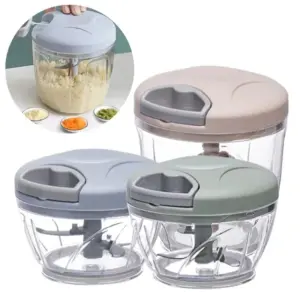 500/900ML Manual Garlic Chopper Press Stainless Steel Multi-Purpose