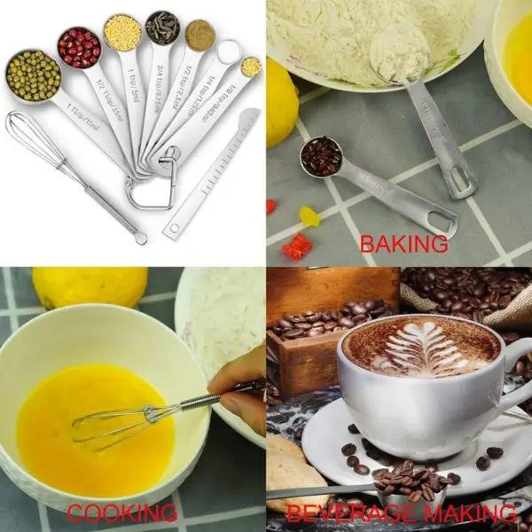 6/7/9pcs Multipurpose Food-grade Stainless Steel Measuring Spoon - Image 4