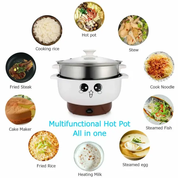 Electric MultiCooker Multifunctional,Rice Cooker Frying, Pan Non-stick Cookware - Image 3