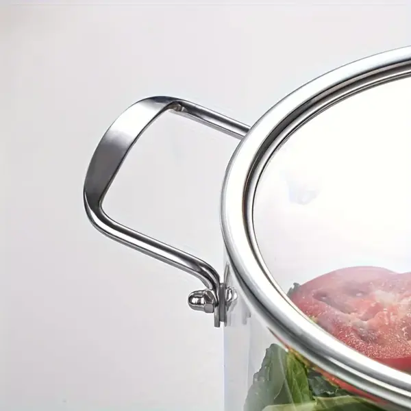 5.5 L Glass Saucepan with Lid, Glass Cooker, Large Volume Soup Pot - Image 2