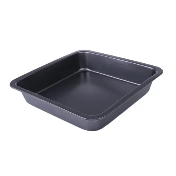 9inch Non Stick Pizza Pan Bakeware Carbon Steel Square Plate Tray Bread Cake Mold Kitchen Baking Tools - Image 2