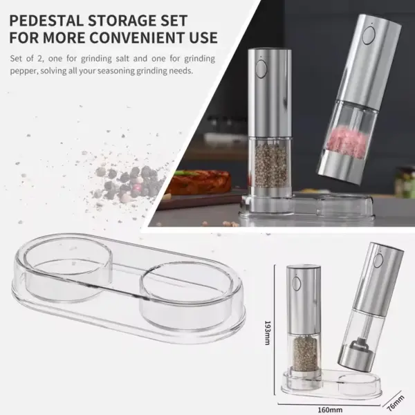 1/2pcs Automatic Pepper Grinder Salt And Pepper Grinder USB Rechargeable - Image 3