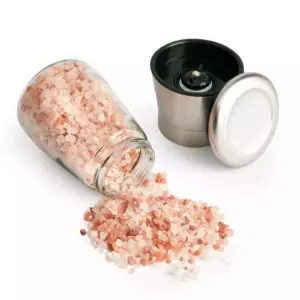 2x Pepper and Salt Grinder Set Mill Adjustable Stainless Steel Shaker