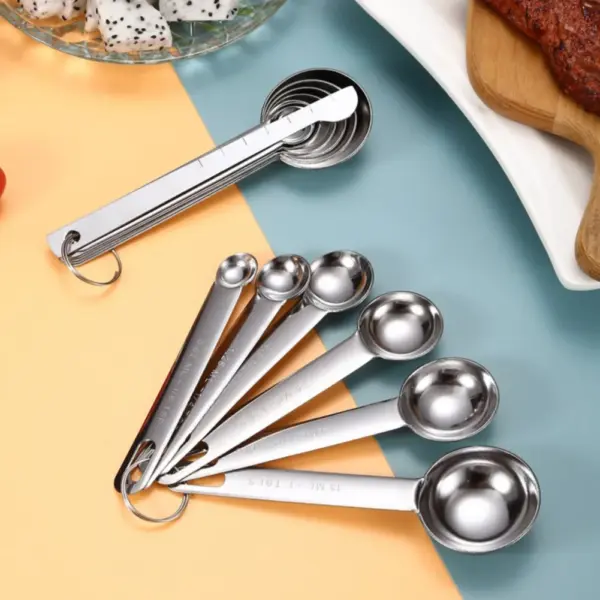 6/7/9pcs Multipurpose Food-grade Stainless Steel Measuring Spoon - Image 5