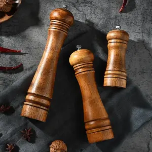 5/8/10 Inches Pepper Mills Salt And Pepper Grinder With Adjustable Ceramic Spice