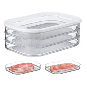 Meat Container for Fridge Bacon Lunch Meat Container for Refrigerator Meal