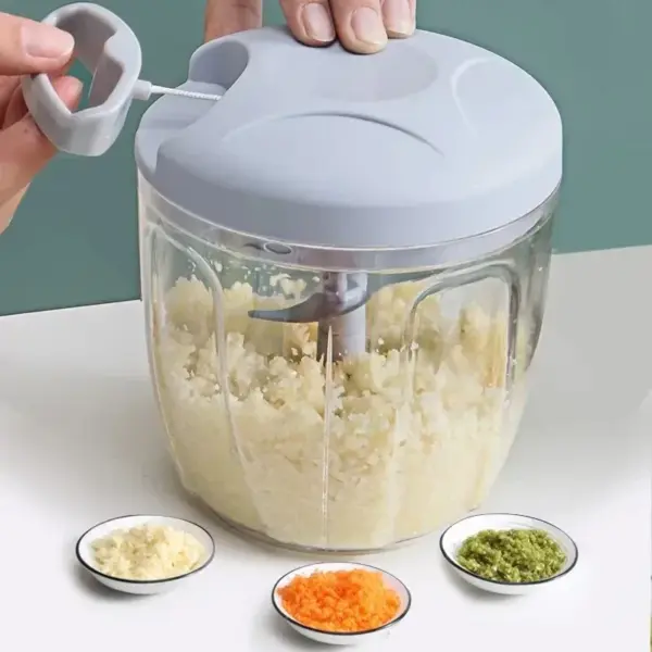 500/900ML Manual Garlic Chopper Press Stainless Steel Multi-Purpose - Image 2