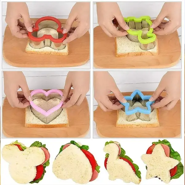 Sandwich Cutters For Children Kids Heart Star Mickey Bread Toast - Image 3