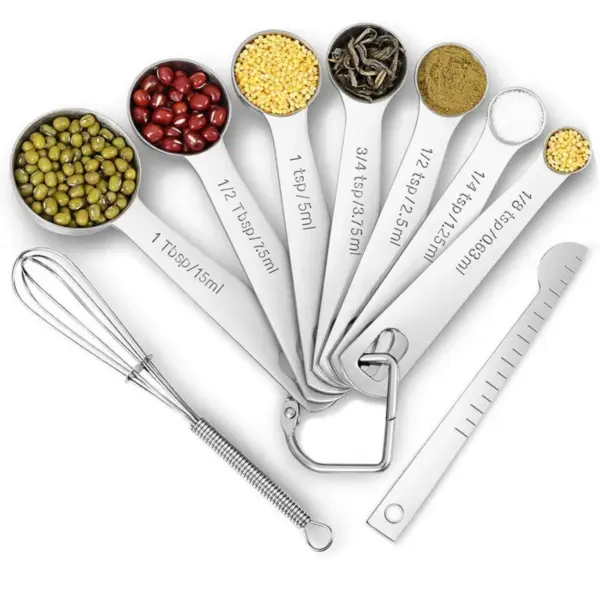 6/7/9pcs Multipurpose Food-grade Stainless Steel Measuring Spoon