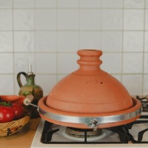 Moroccan Handmade Clay Cooking Tagine - Terracotta Tagine - This Tajine is perfectly sized to serve 4-6 people -  Tajine 30cm