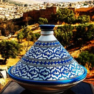 Moroccan Ceramic Serving Tagine-Traditional Pottery Tagine-Hand Painted Serving Dish-Moroccan Tagines-Tangine-Clay Tagine For Serving Meals