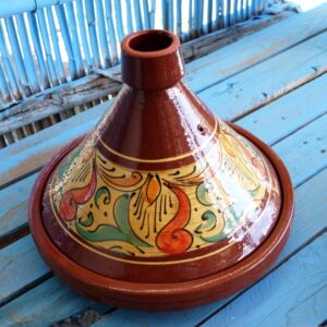 Classic Brown, Lead-Free, Oven & Stovetop Safe, Unique Hand-Painted Design